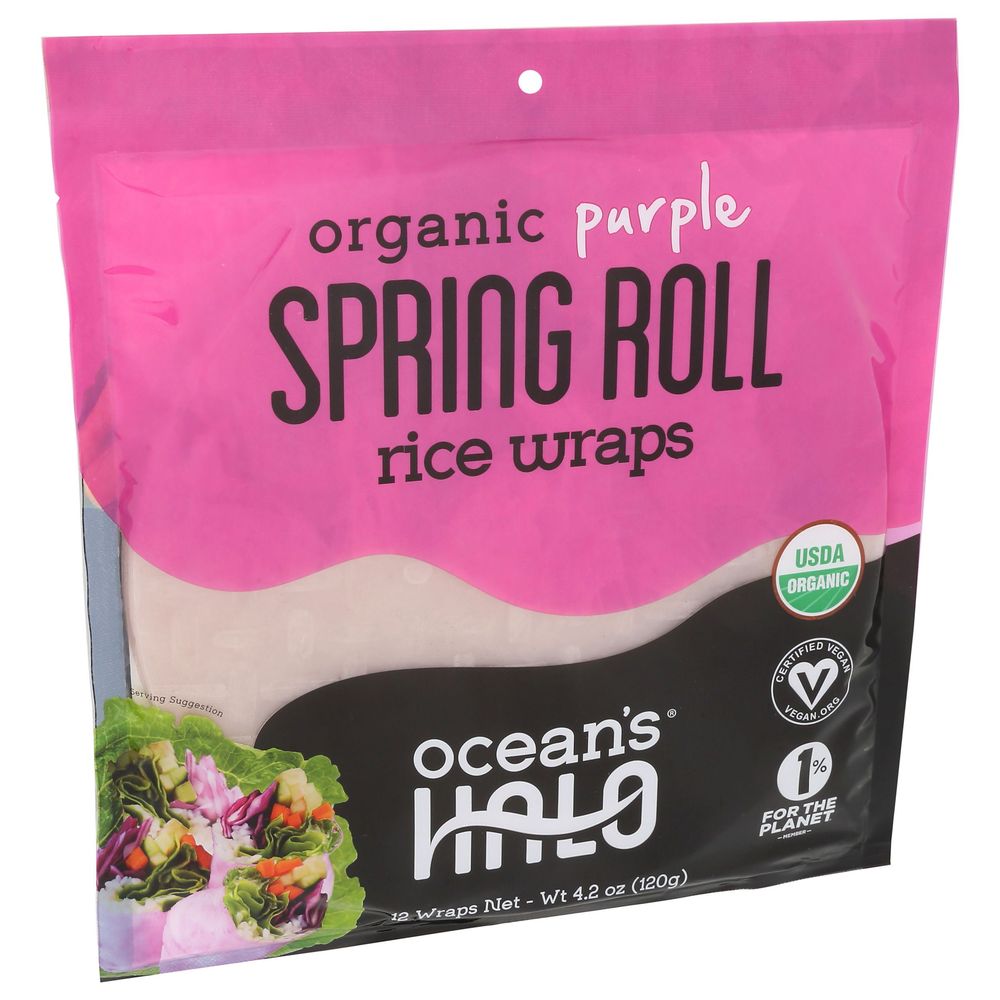 Ocean's Halo Organic Purple Spring Roll Rice Wrap, 4.2 Ounce -- 12 Per Case