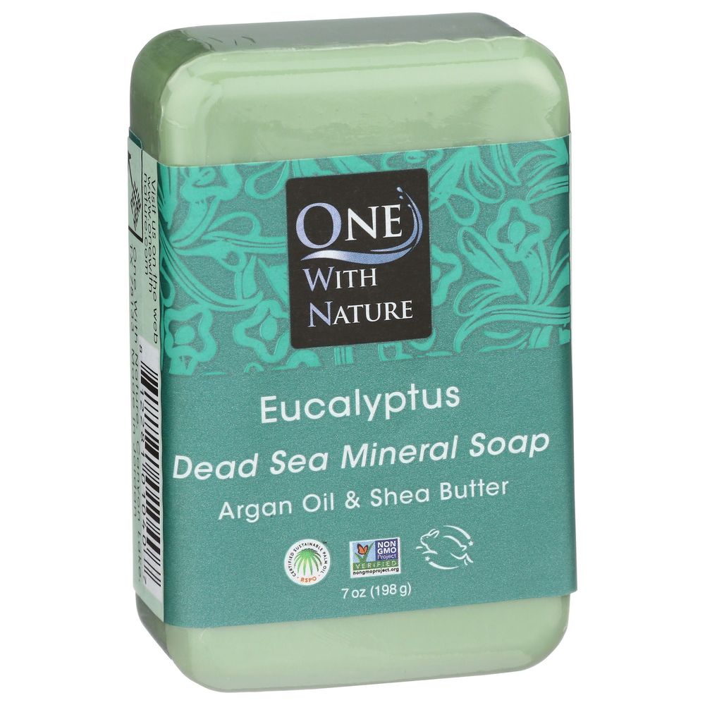 One With Nature Eucalyptus Dead Sea Mineral Soap Bar, 7 Ounce