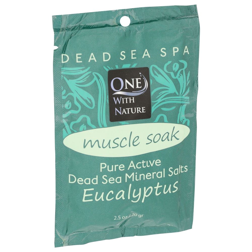 One With Nature Muscle Soak Eucalyptus Dead Sea Bath Salt, 2.5 Ounce -- 6 Per Case