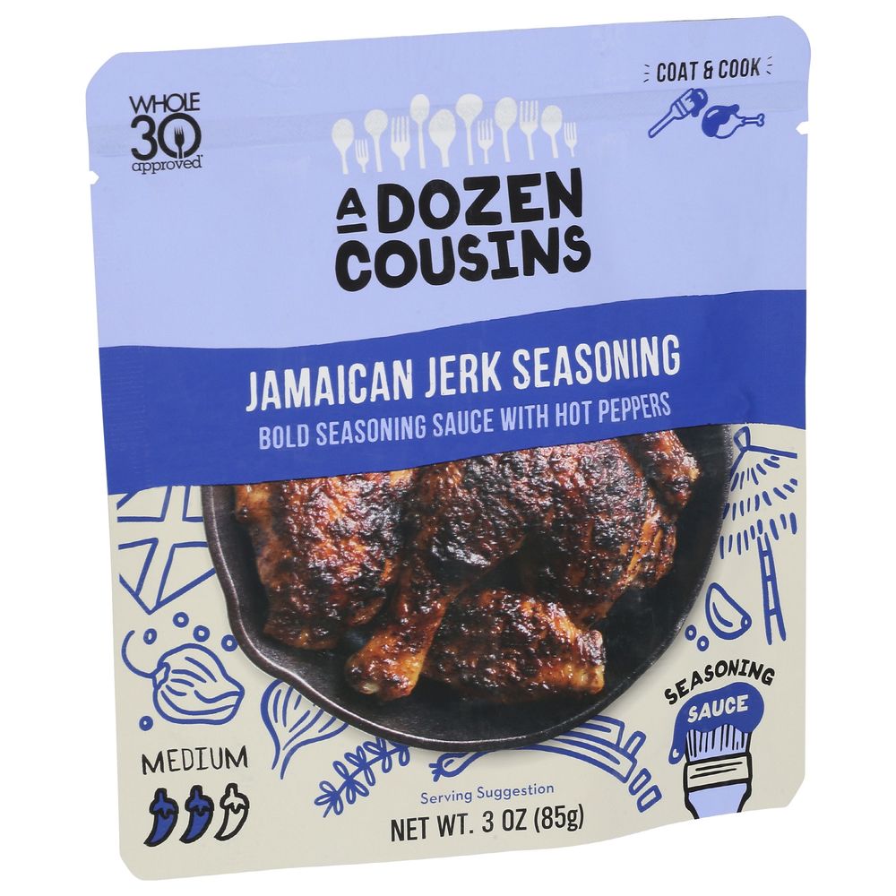 A Dozen Cousins Jamaican Jerk Seasoning Sauce, 3 Fluid Ounce -- 10 Per Case