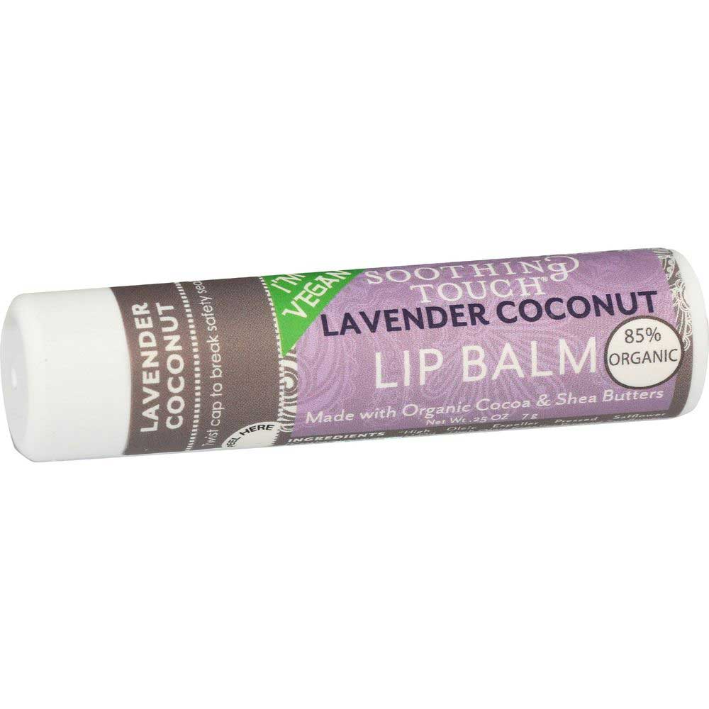 Soothing Touch Lavender Coconut Vegan Lip Balm, 0.25 Ounce -- 12 Per Case