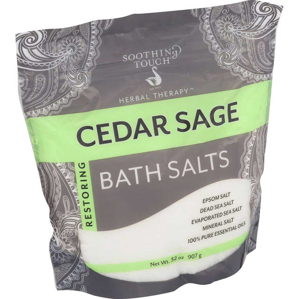 Soothing Touch Cedar Sage Bath Salt, 32 Ounce