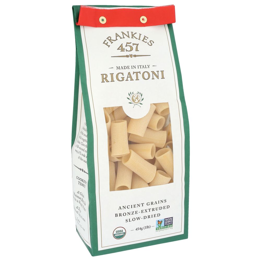Frankies 457 Organic Frank Rigatoni Pasta, 1 Pound -- 6 Per Case