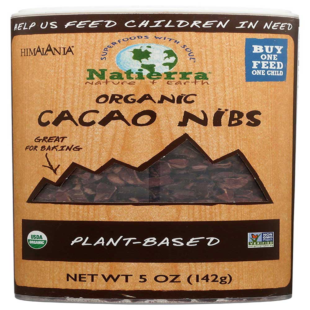 Natierra Organic Cacao Nibs, 5 Ounce Shaker -- 12 Per Case