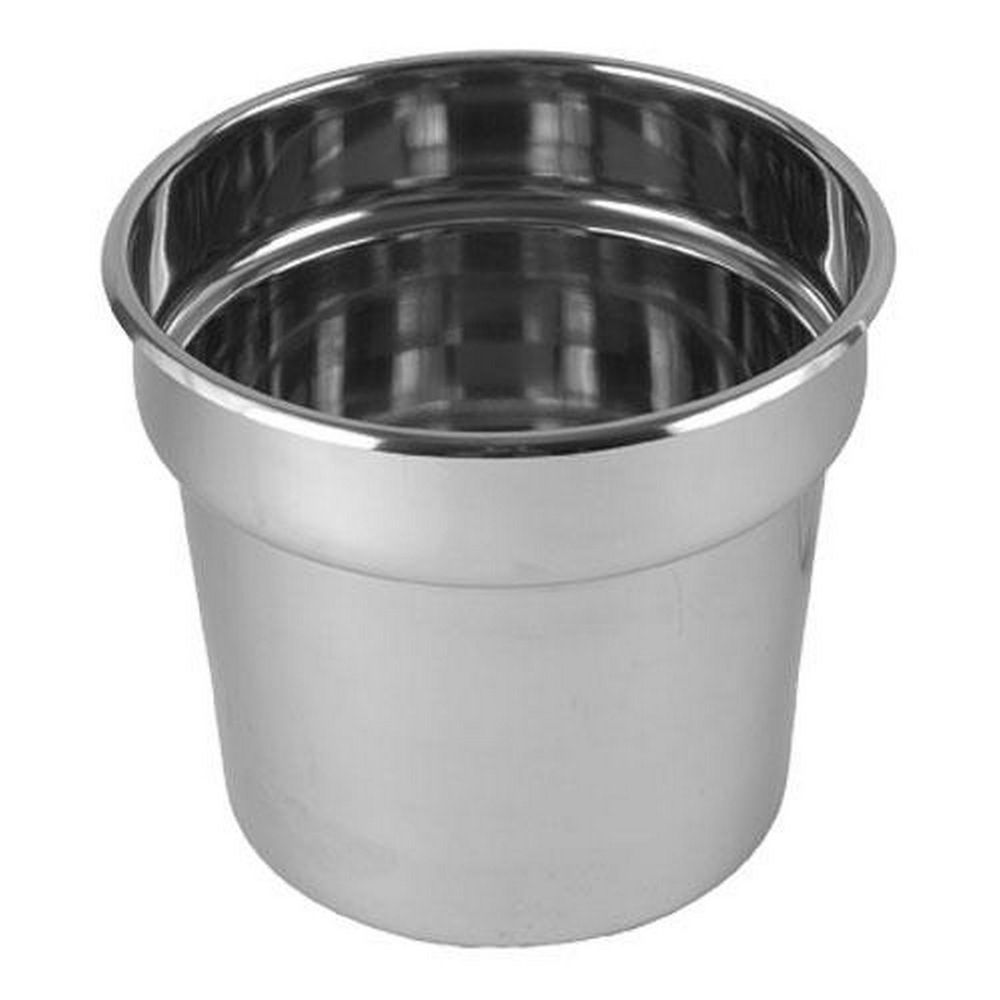Recipiente Insertable De Acero Inoxidable 18/8 Winco 78356, Capacidad De 7 Cuartos De Galón