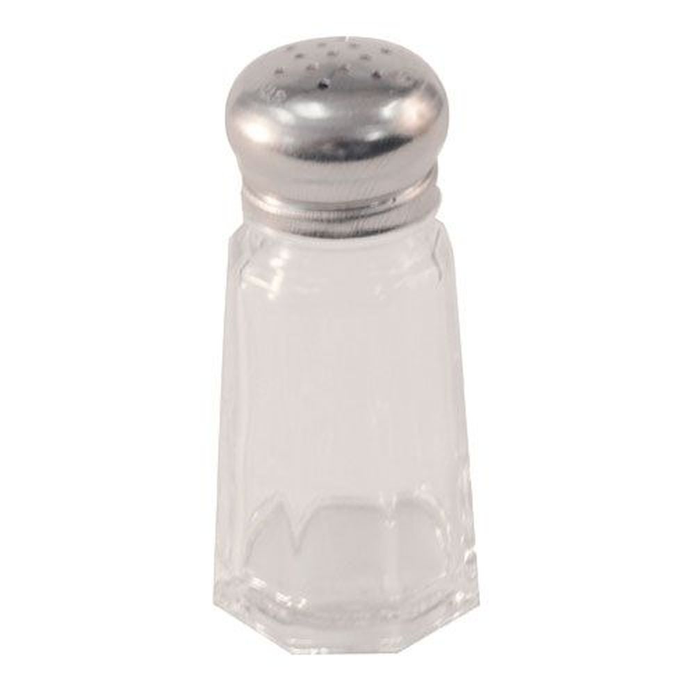 Winco G-105 Mushroom Tops Paneled Glass Salt And Pepper Shaker, 1 Ounce Capacity
