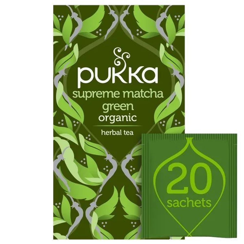Pukka Organic Supreme Matcha Green Herbal Tea, 20 Count -- 4 Per Case