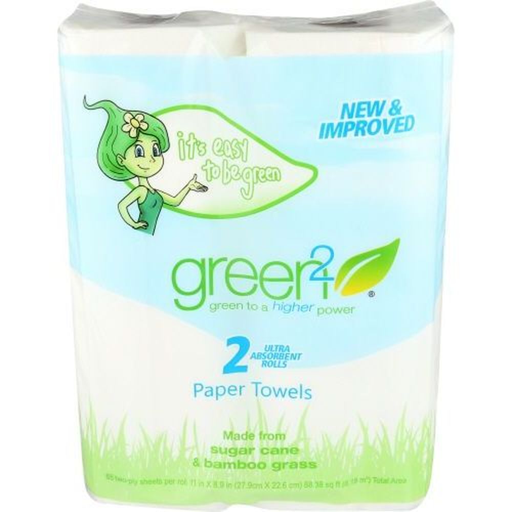 Green2 Tree Free Paper Towel Roll, 2 Count -- 24 Per Case
