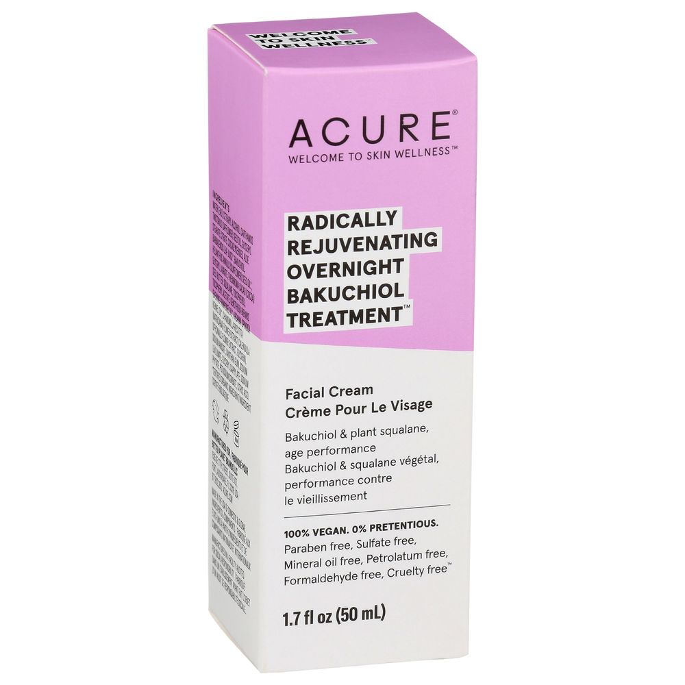 Acure Radically Rejuvenating Overnight Bakuchiol Treatment, 1.7 Fluid Ounce