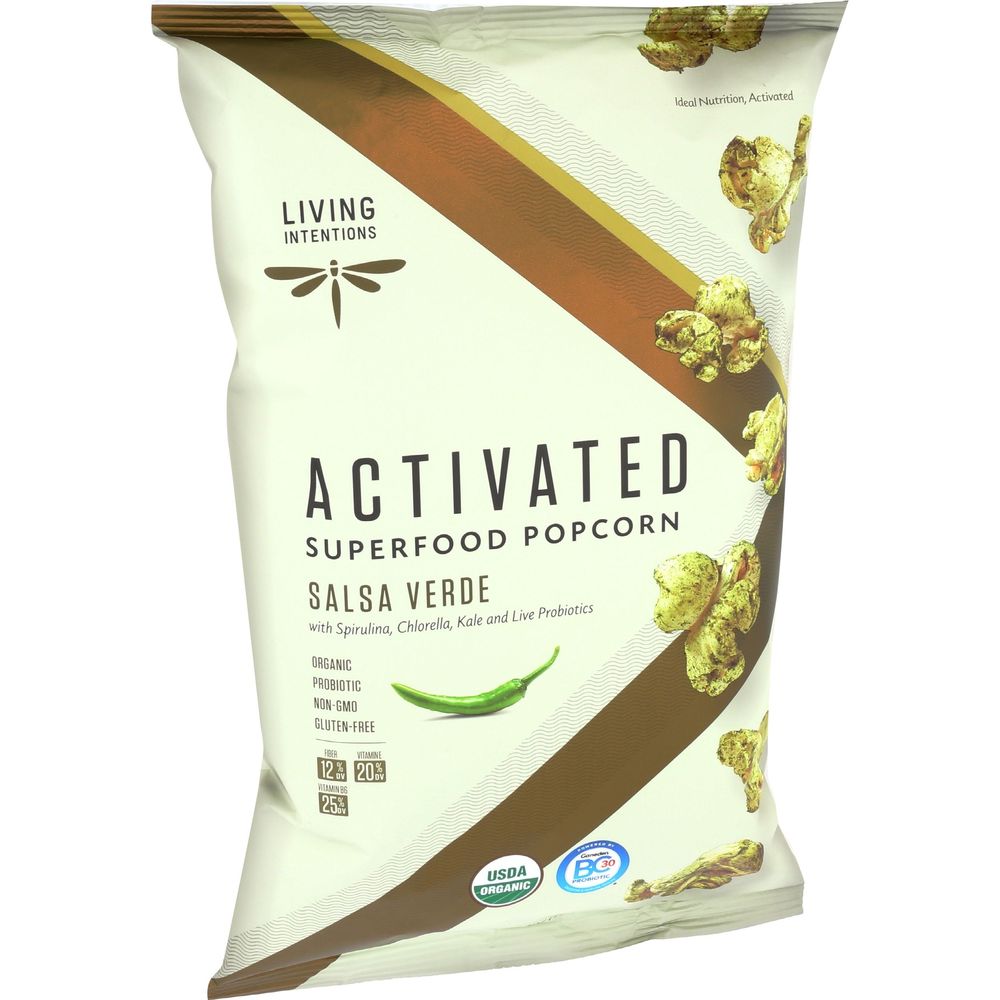 Living Intentions Salsa Verde Popcorn, 4 Ounce -- 12 Per Case