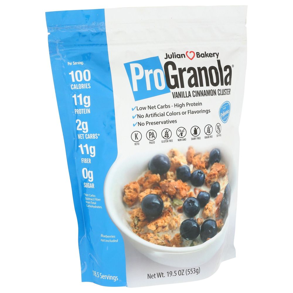 Julian Bakery Progranola Vanilla Cinnamon Cluster, 19.5 Ounce -- 12 Per Case