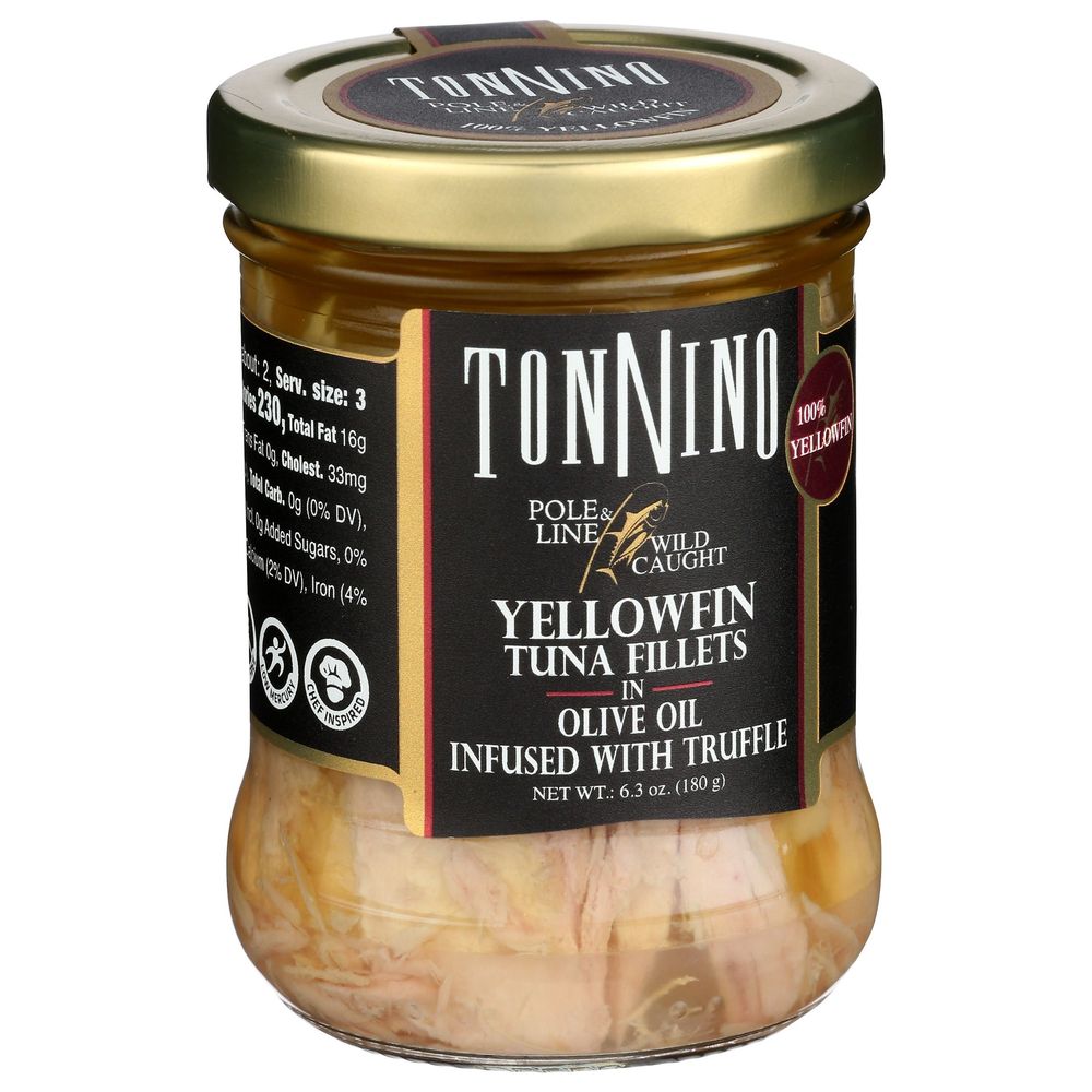 Tonnino Yellowfin Tuna Fillets In Olive Oil With Truffle, 6.3 Ounce -- 6 Per Case