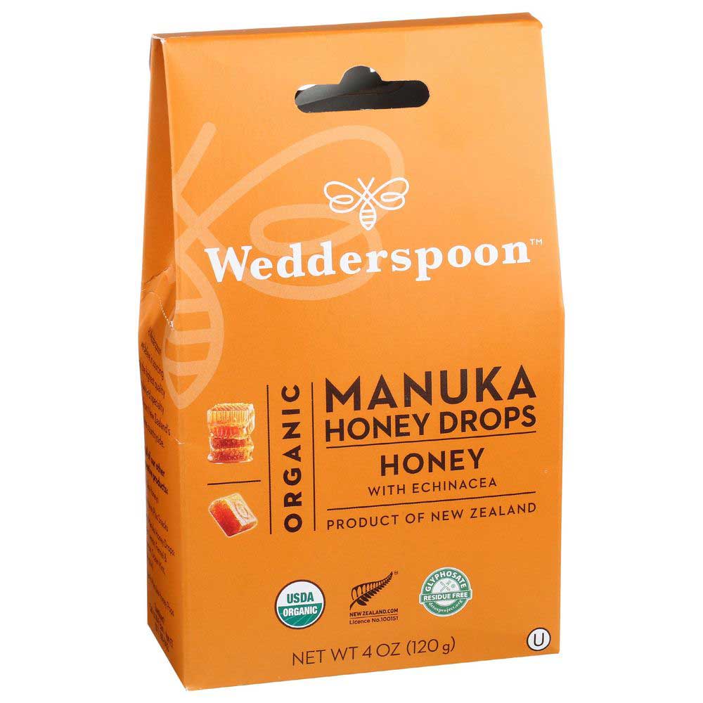 Wedderspoon Organic Honey With Echinacea Manuka Honey Drops, 4 Ounce