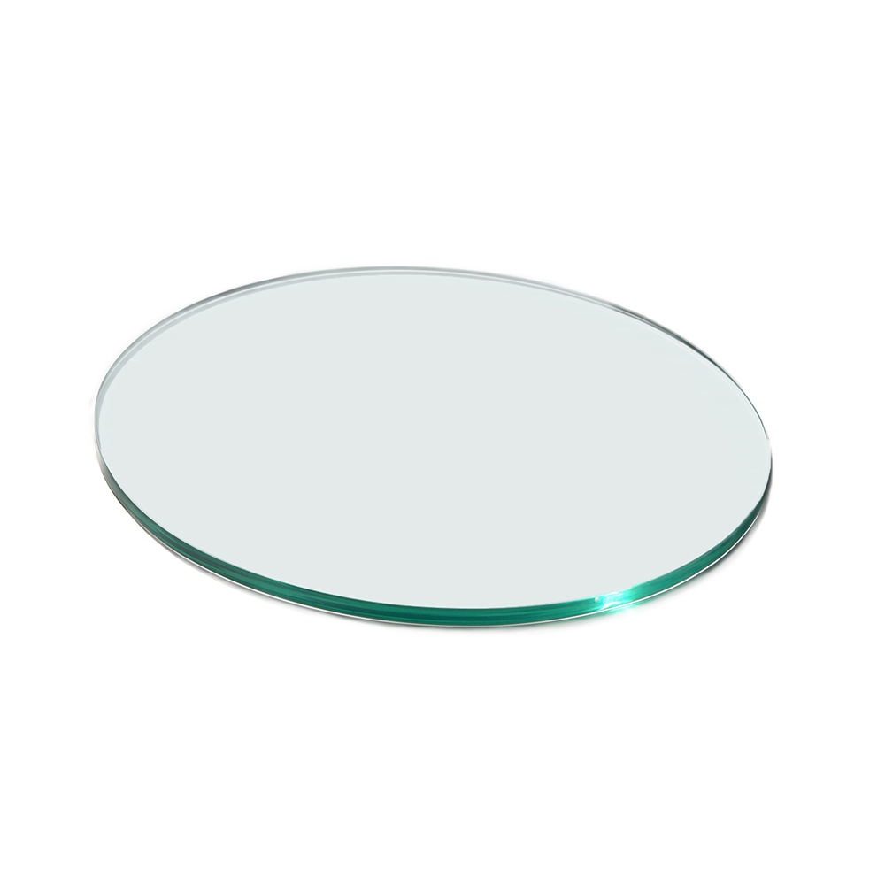 Rosseto Superficie Redonda De Vidrio Templado Transparente, 19.75 X 19.75 X 0.38 Pulgadas