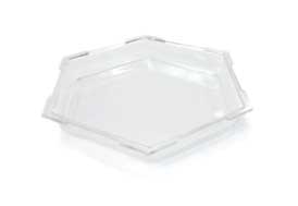 Rosseto Honeycomb Enfriador Pequeño De Acrílico Con Baño De Hielo, 13.75 X 12 X 1.75 Pulgadas