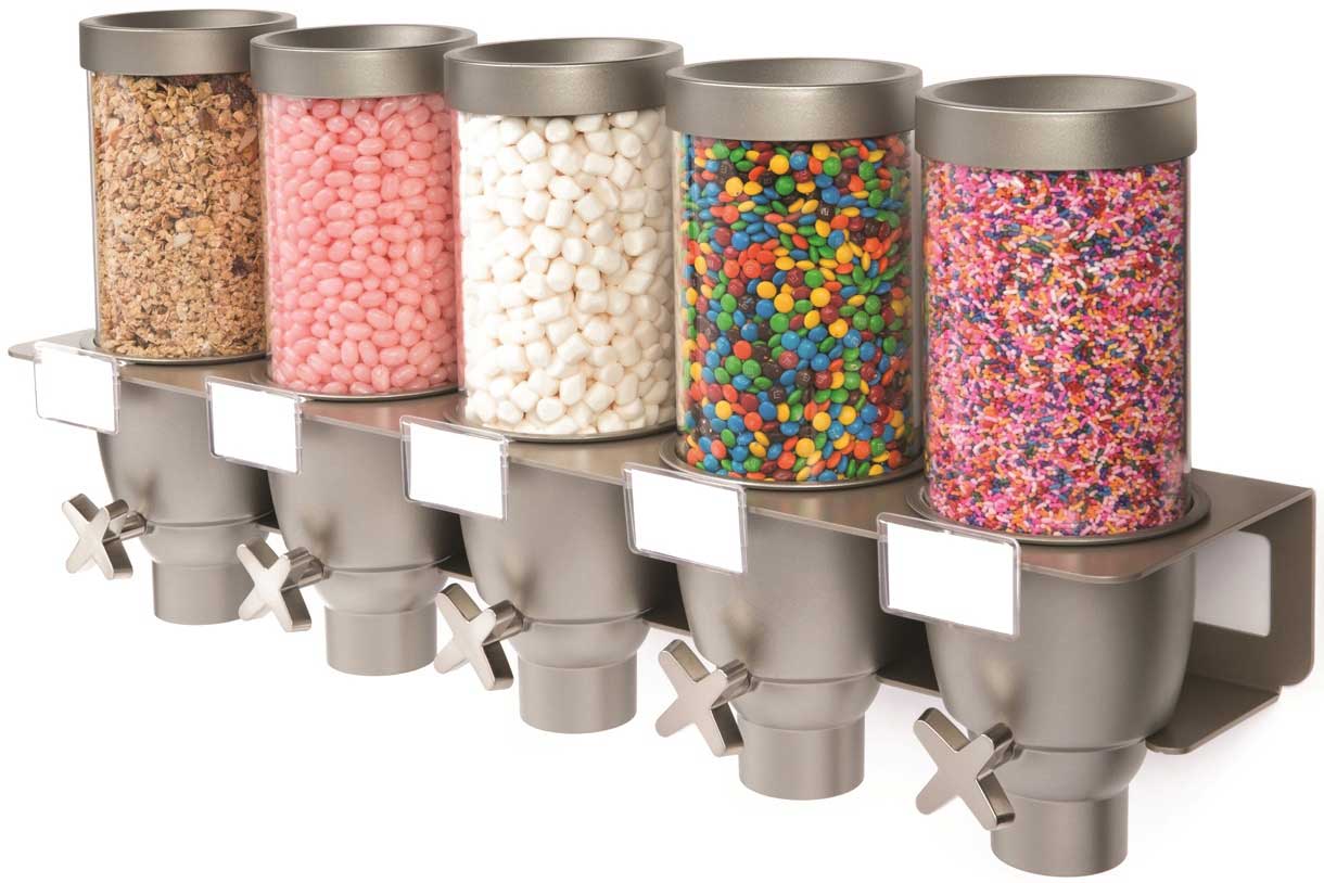 Rosseto Ez Serv 5 Container Wall Mount Dispenser, 29.25 X 7.5 X 13.25 Inch