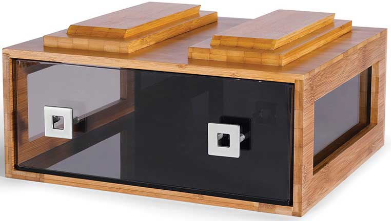 Rosseto Double Wide Bamboo Drawer, 16 X 15.5 X 7.75 Inch