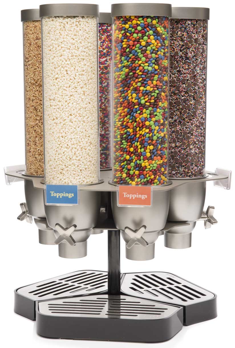 Rosseto EZ Serv 6 Container Carousel Table Top Dispenser, 21 x 21 x 27. ...