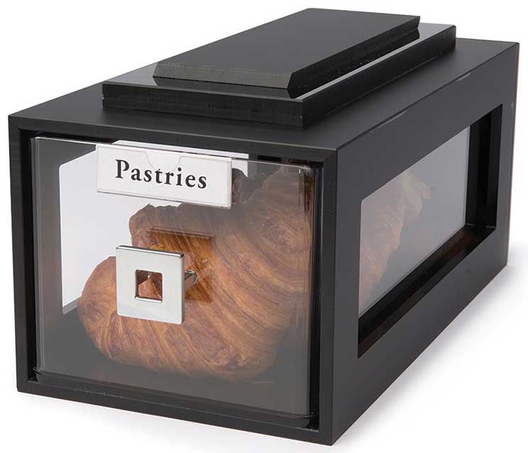 Rosseto Single Black Acrylic Drawer, 7.75 X 15.25 X 7.25 Inch