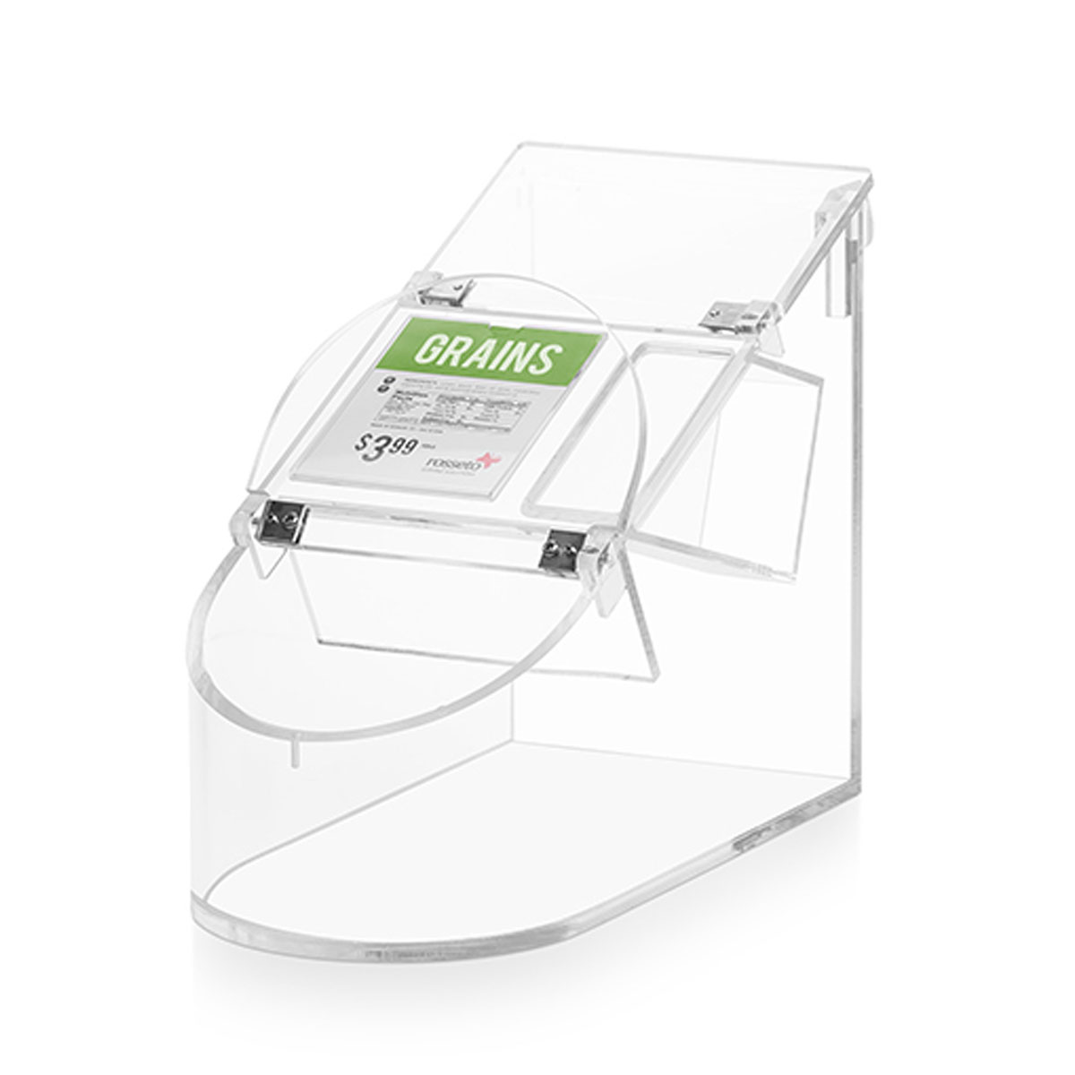 Rosseto Bulkshop Scoop Bin Plexi With Acrylic Scoop, 3.5 Gallon