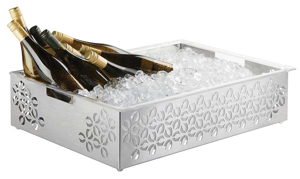 Rosseto Iris X-large Stainless Steel Cooler, 26.5 X 18.5 X 7 Inch