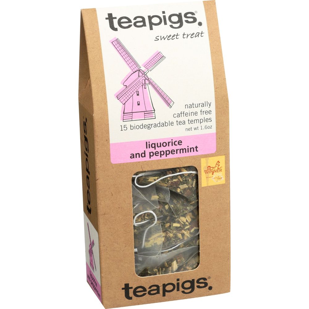 Teapigs Liquorice And Peppermint Herbal Tea, 15 Tea Bags -- 6 Per Case