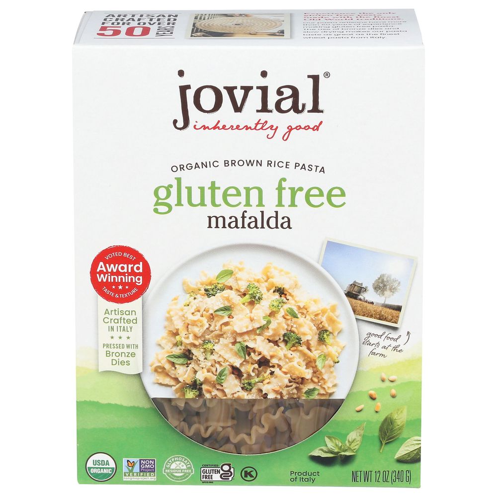 Jovial Organic Mafalda Brown Rice Pasta, 12 Ounce -- 12 Per Case
