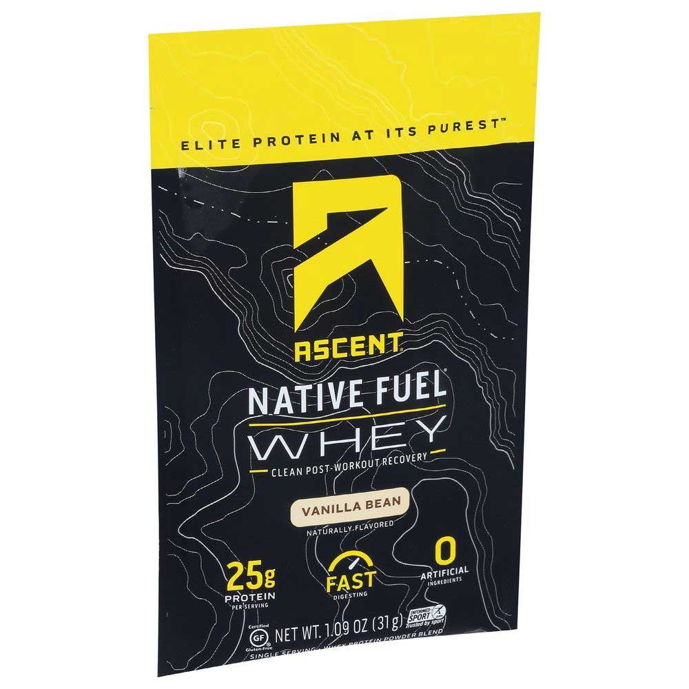 Ascent Native Fuel Vanilla Bean Single Serve Whey Protein Powder, 1.09 Ounce -- 15 Per Case