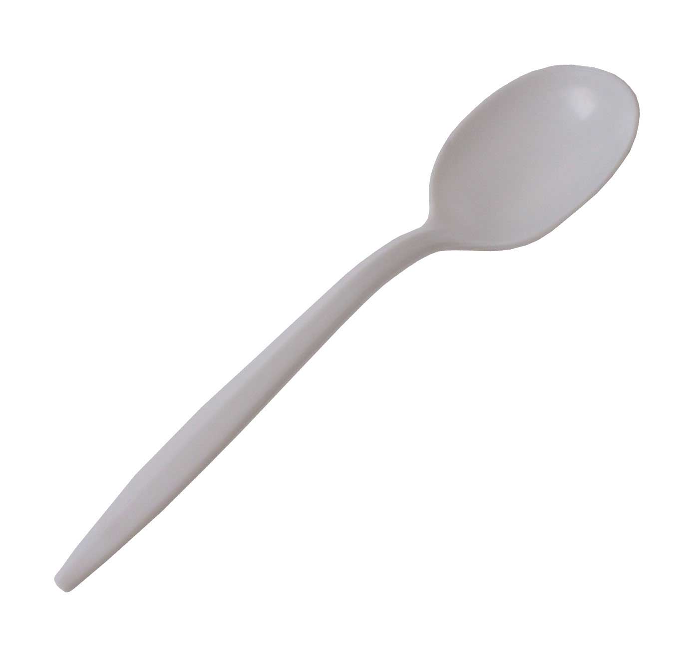 Verde Pack Weight Polypropylene White Soup Spoon -- 1000 per case