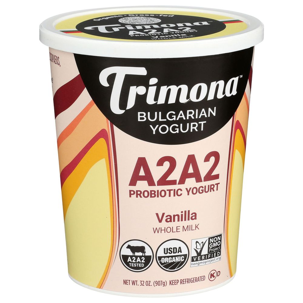 Trimona Organic Vanilla Bulgarian Yogurt, 32 Ounce -- 6 Per Case