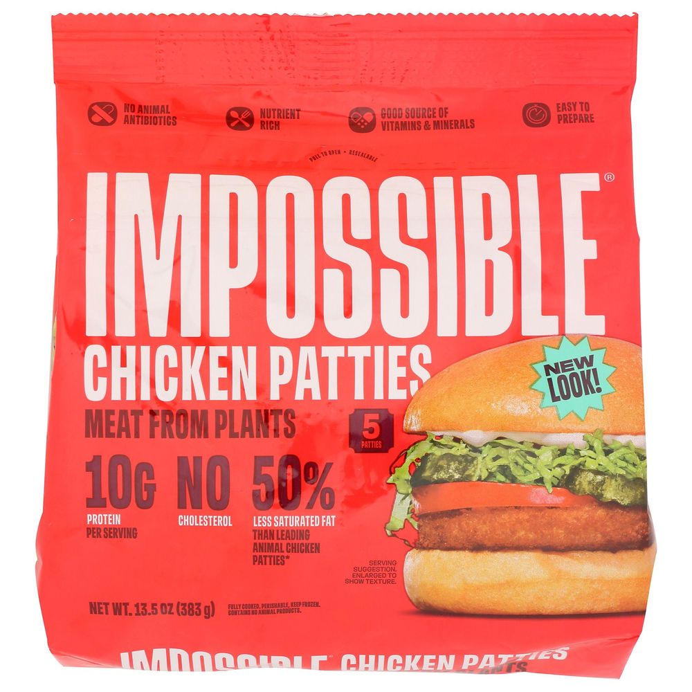 Impossible Plant Based Chicken Patties, 13.5 Ounce -- 8 Per Case