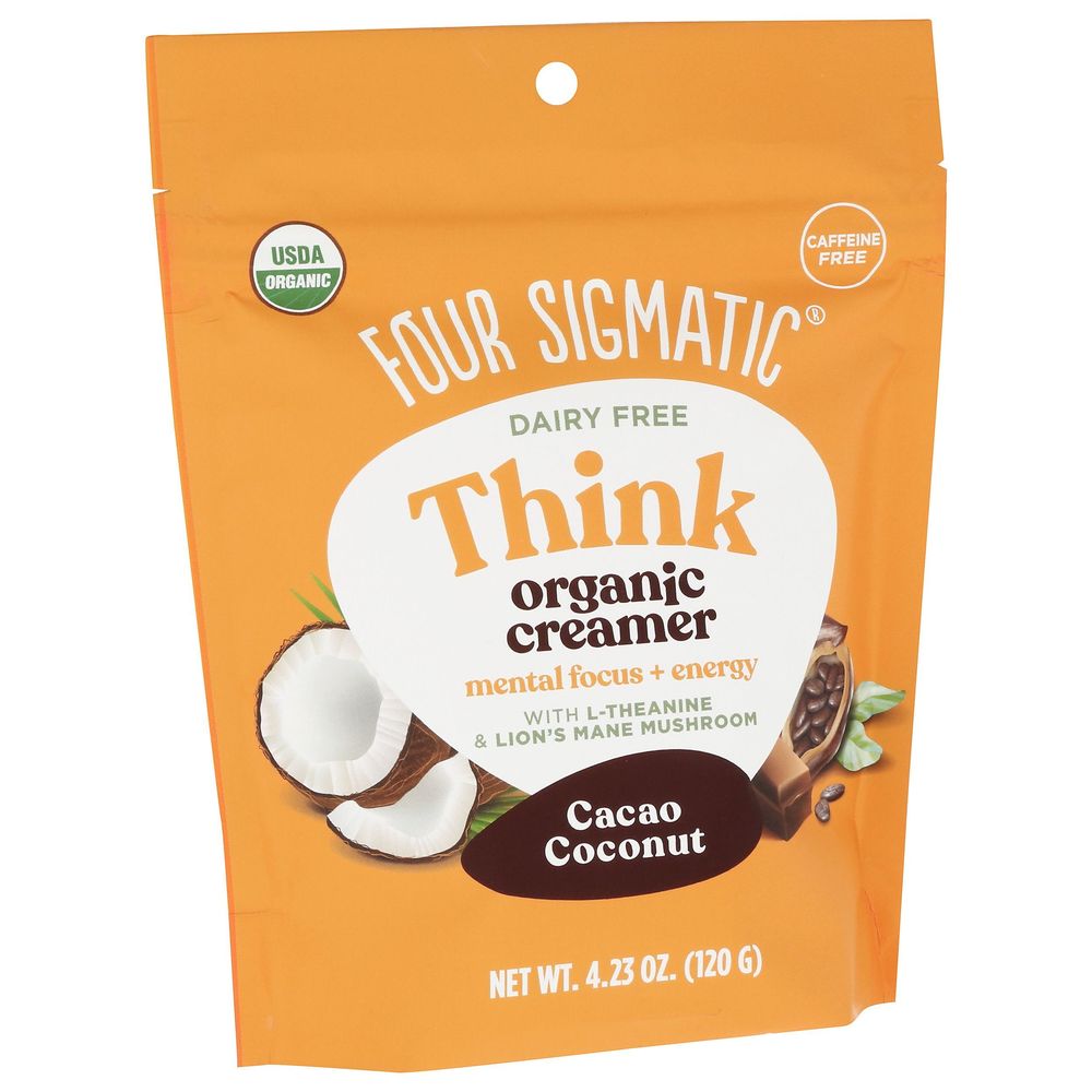 Four Sigmatic Organic Cacao Coconut Think Creamer, 4.23 Ounce -- 6 Per Case