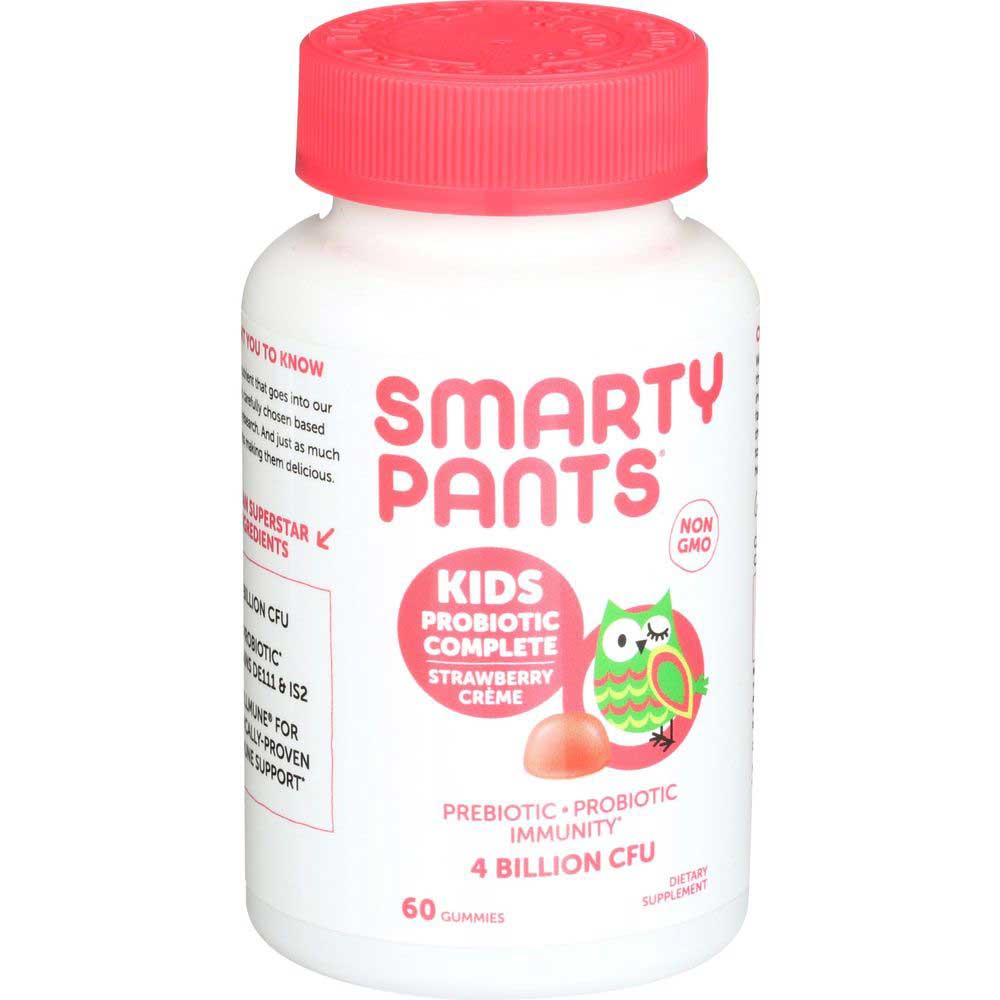 Smartypants 4 Billion Cfu Strawberry Creme Kids Probiotic Complete Gummies, 60 Count