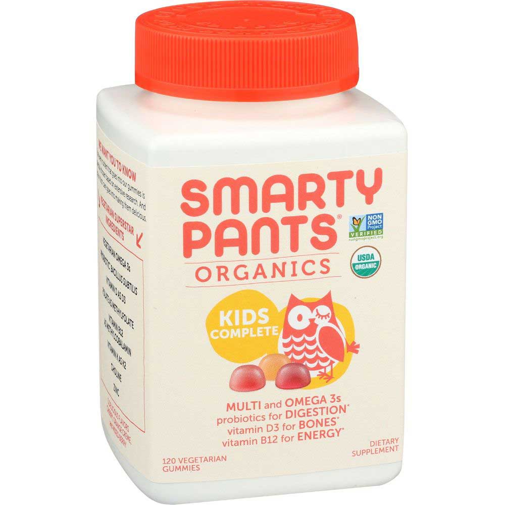 Smartypants Organic Multi And Omega 3 Kids Complete Gummy Vitamins, 120 Count