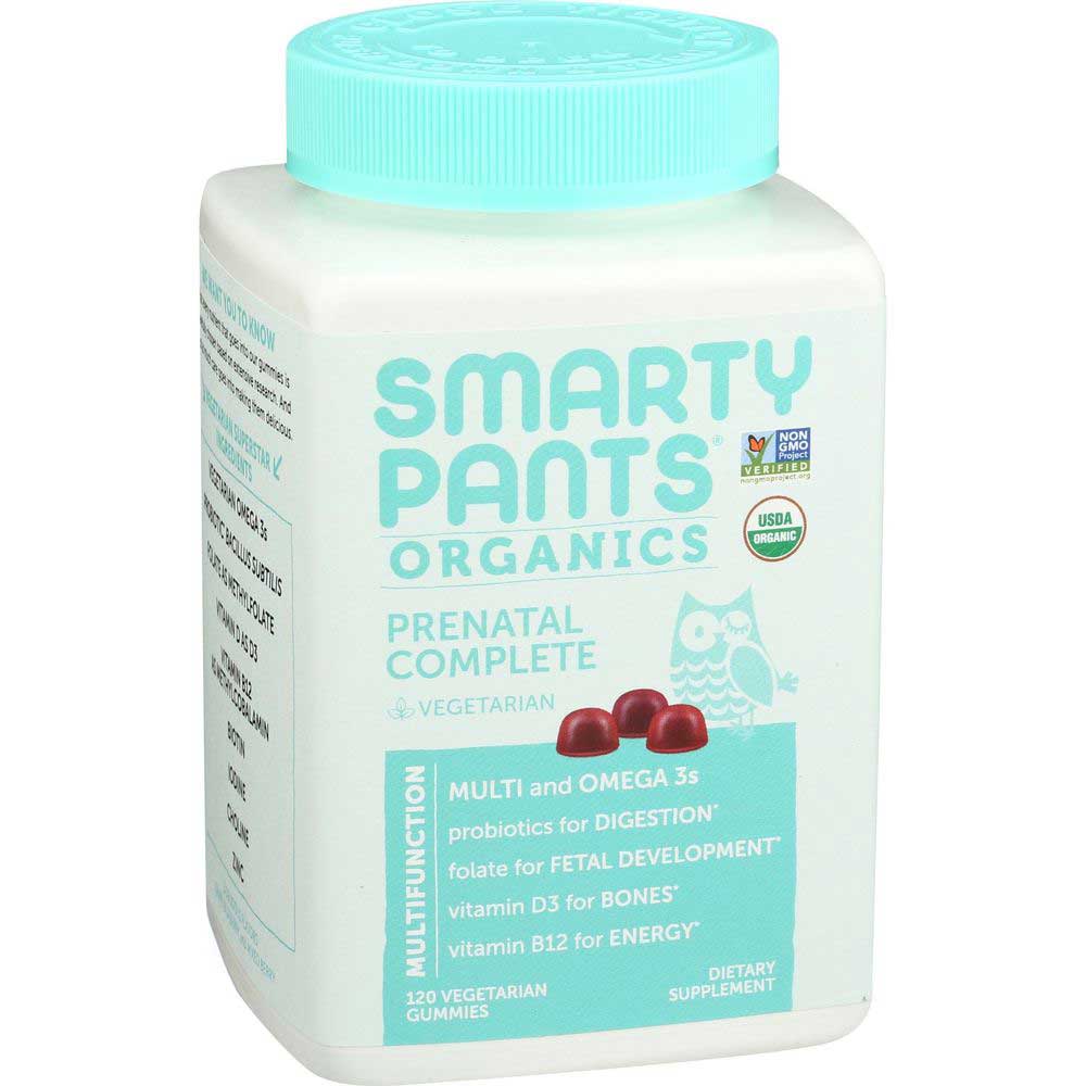 Smartypants Organic Multi And Omega 3 Prenatal Complete Gummy Vitamins, 120 Count