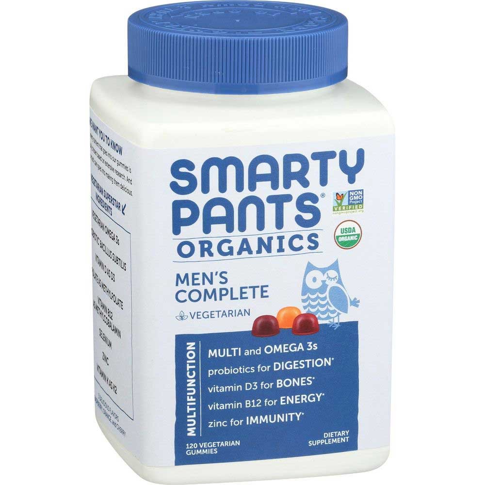 Smartypants Organic Multi And Omega 3 Mens Complete Gummy Vitamins, 120 Count