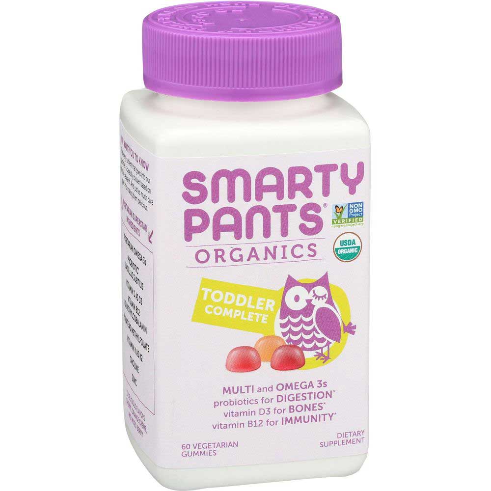 Smartypants Organic Multi And Omega 3 Toddler Complete Gummy Vitamins, 60 Count