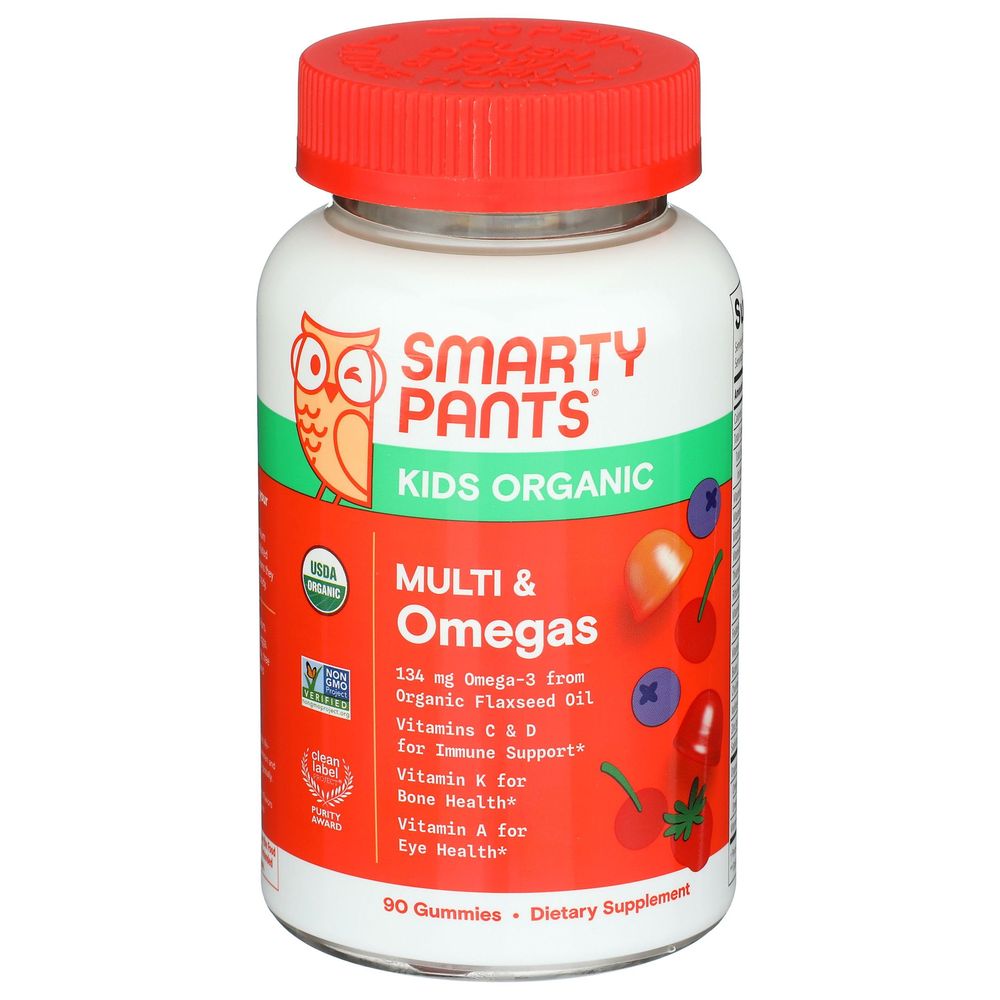 Smartypants Organic Kids Complete Vegetarian Gummies, 90 Count