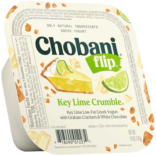 Chobani Flip Key Lime Crumble Yogur Griego Bajo En Grasa, 4.5 Onzas -- 12 Por Caja