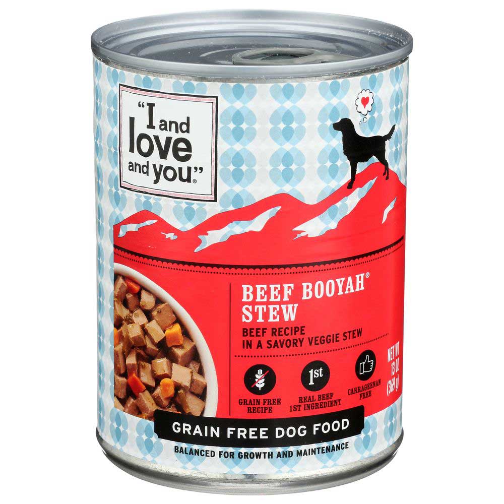 I and Love and You Beef Booyah Dog Food, 13 Ounce Can -- 12 per case.