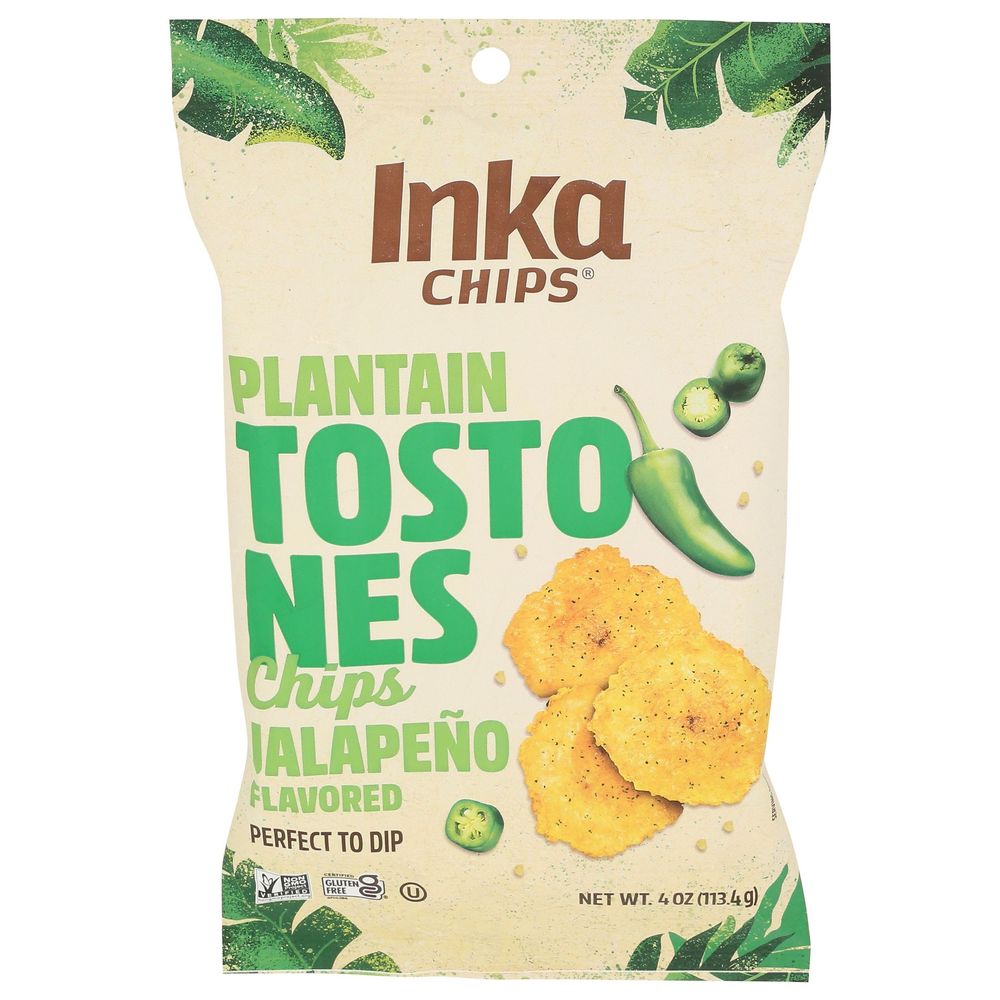 Inka Chips Tostones Jalapeno Plantain Chips, 4 Ounce -- 12 Per Case