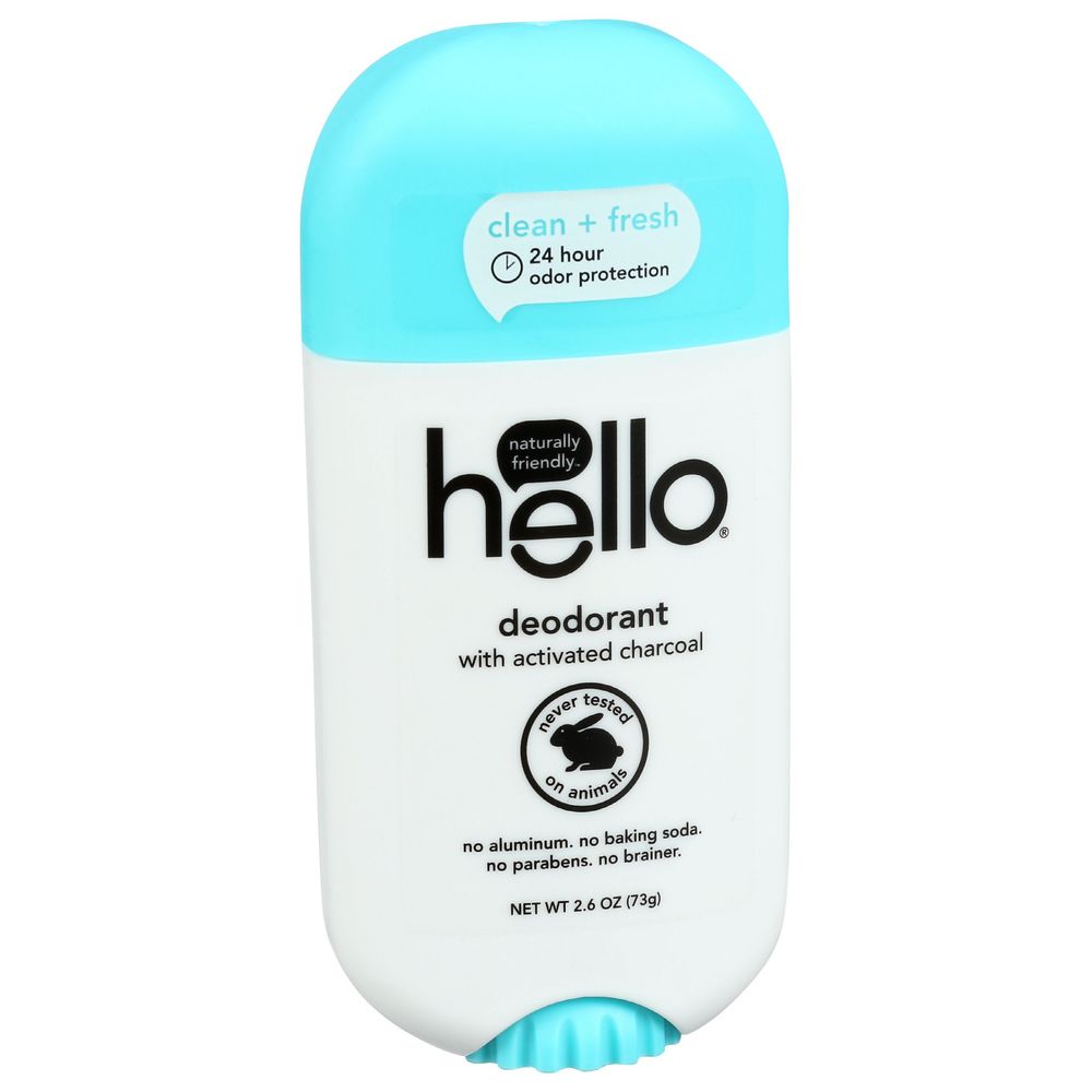 Hello Clean Fresh With Activated Charcoal Deodorant, 2.6 Ounce