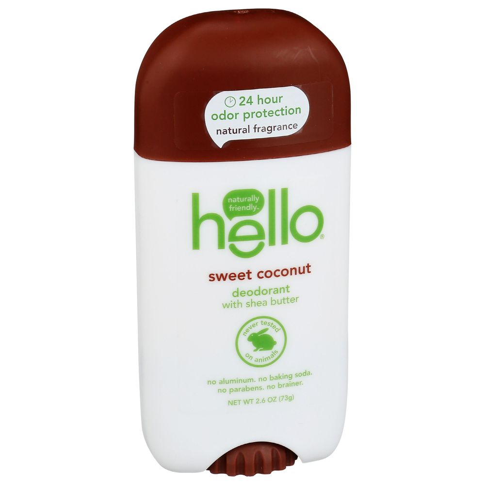 Hello Sweet Coconut With Sea Butter Deodorant, 2.6 Ounce