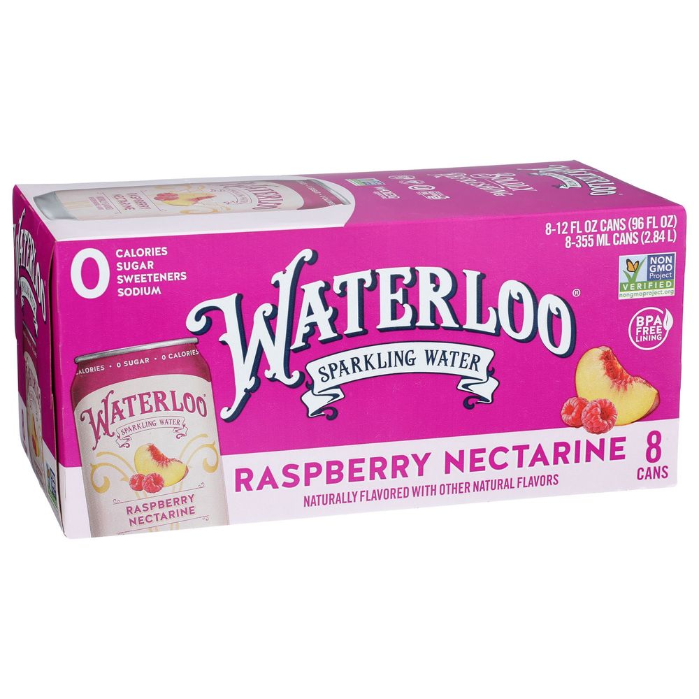 Waterloo Orange Raspberry Waterloo Raspberry Nectarine Sparkling Water, 12 Fluid Ounce -- 24 per case