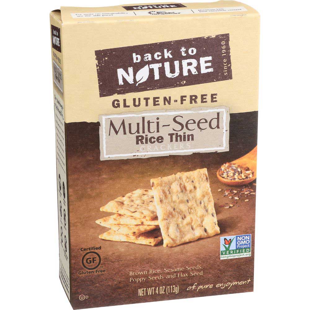 Back To Nature Multi Seed Rice Thin Cracker, 4 Ounce -- 12 Per Case
