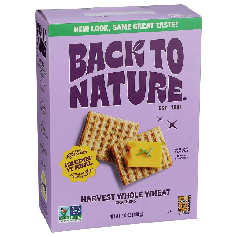 Back To Nature Harvest Whole Wheat Crackers, 7 Ounce -- 12 Per Case