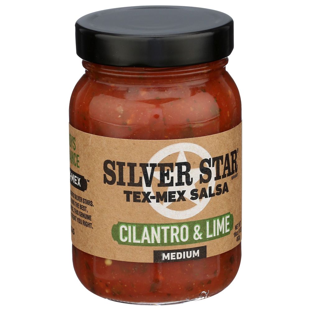 Silver Star Medium Cilantro And Lime Tex-mex Salsa, 16 Ounce -- 6 Per Case
