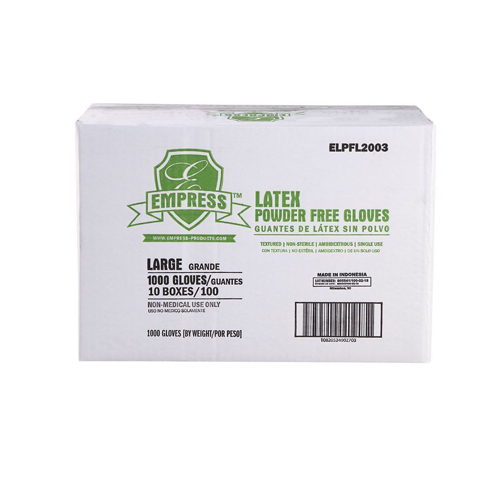 Empress Large Powder Free Latex Glove -- 1000 Per Case