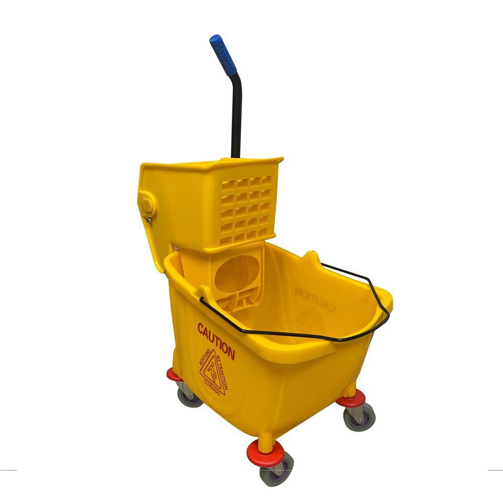 Performance Plus Yellow 45 Degree Bend Side Press Wringer And Mop Bucket, Combo, 36 Quart