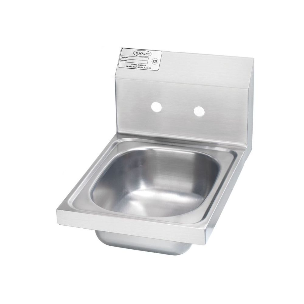 Krowne Less Faucet Hand Sink With 4 Inch Center Faucet Holes, 12 X 14 1/4 X 13 Inch
